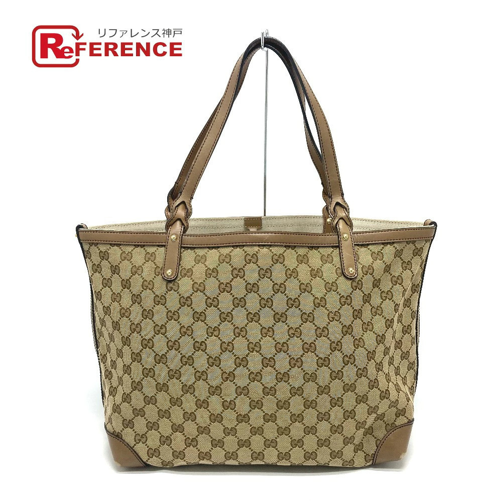 Gucci Beige Tote Bag Clutch GG Canvas - Picture 2 of 15